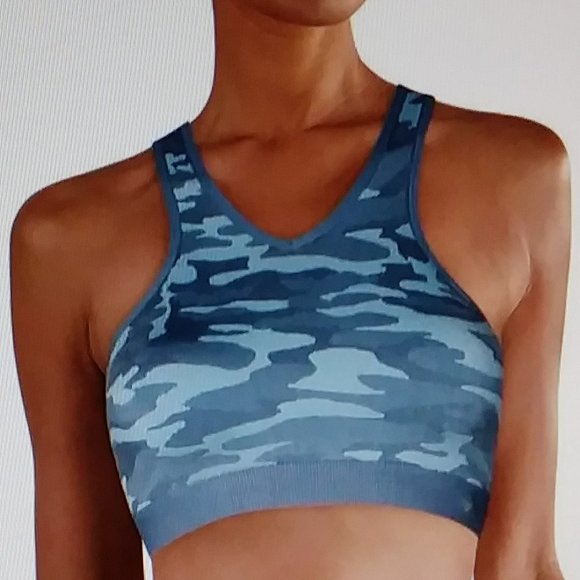 Camouflage Seamless Active Wear Sport Bra - Picture 9 of 14